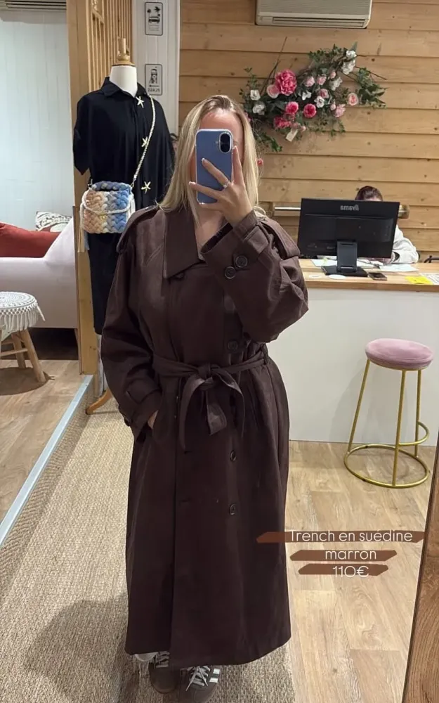 Trench en suédine
